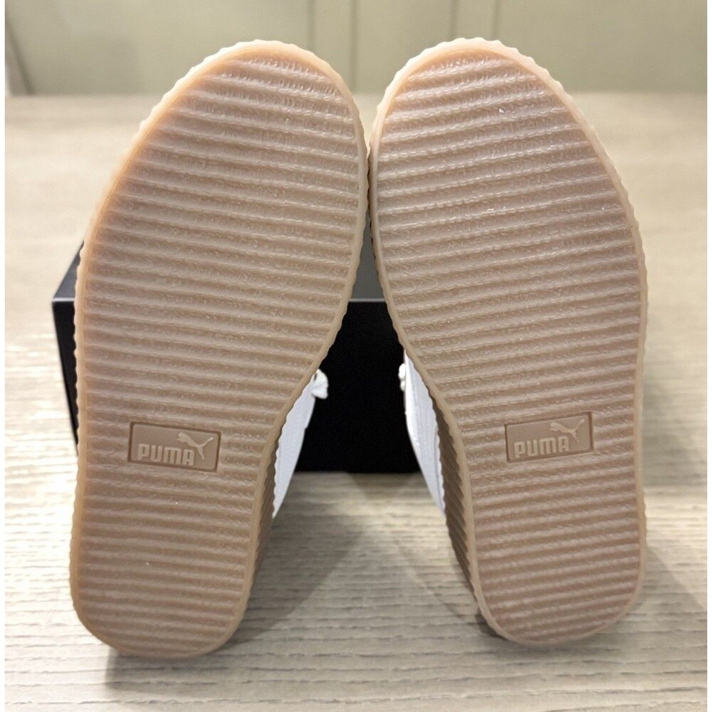 PUMA FENTY Junior Creeper Phatty Nubuck Sneakers. Warm White. Size 6.5 - Picture 9 of 10